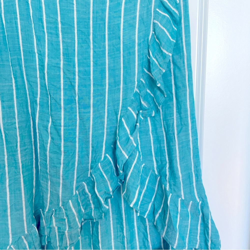 Ruffled Blue Island Asymmetrical Skirt 🏝️ - Picture 4 of 10